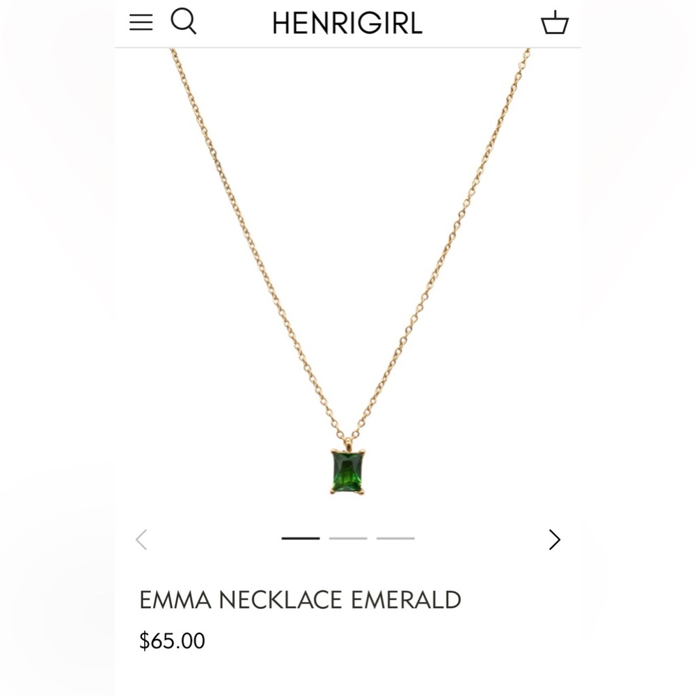 Emerald pendant Necklace